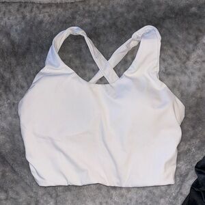 White sports bra - cut out